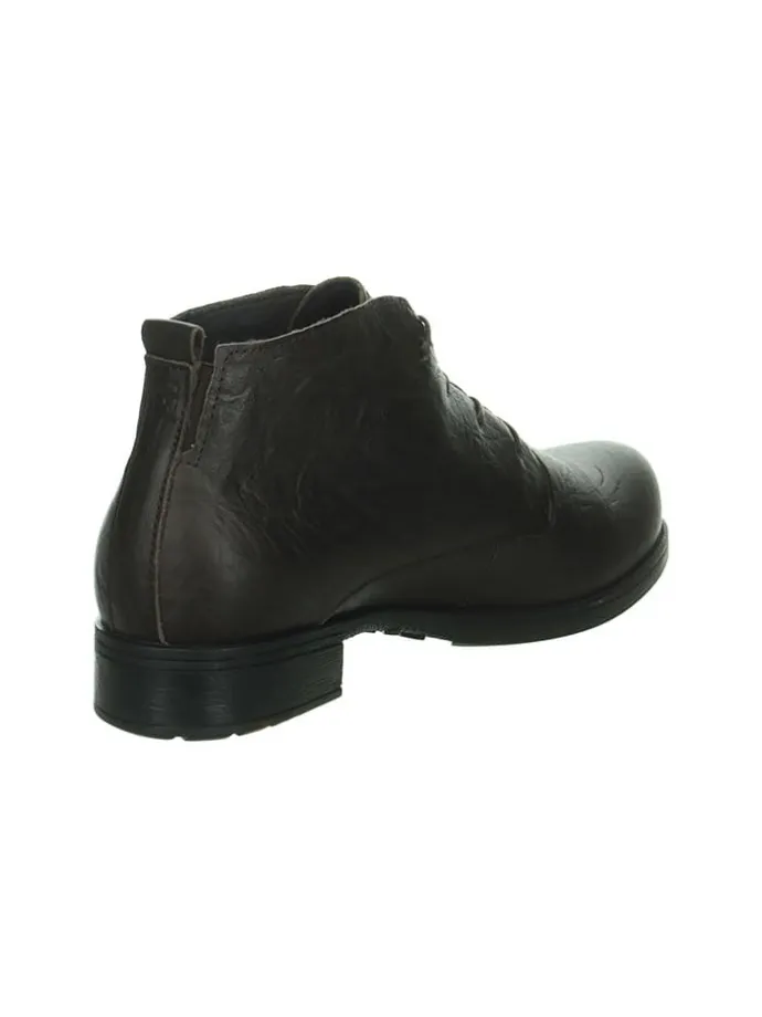 Leder-Schnürschuhe in Schwarz