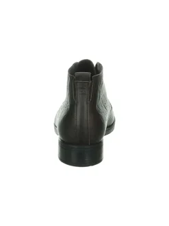 Leder-Schnürschuhe in Schwarz
