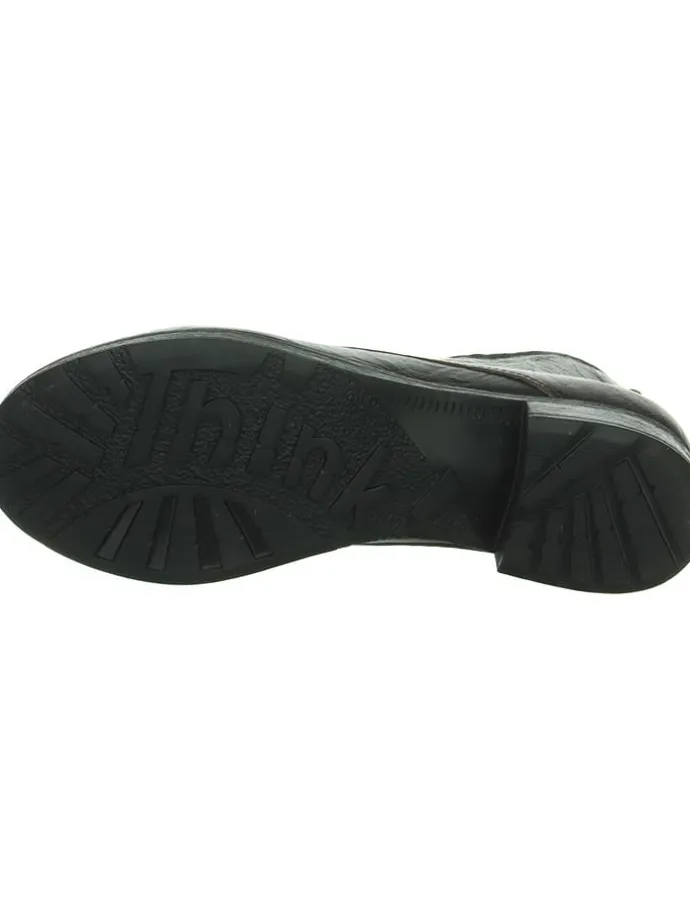 Leder-Schnürschuhe in Schwarz