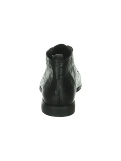 Leder-Schnürschuhe in Schwarz