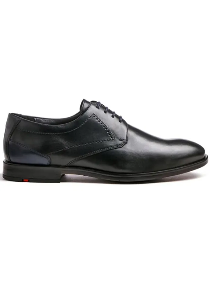 Leder-Schnürschuhe "Kalmar" in Schwarz