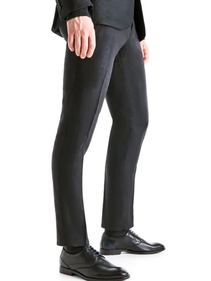 Leder-Schnürschuhe "Kalmar" in Schwarz