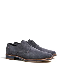 Leder-Schnürschuhe "Langston" in Grau