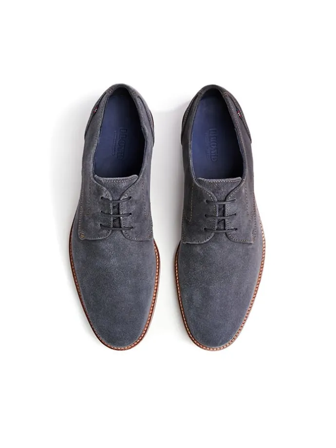 Leder-Schnürschuhe "Langston" in Grau