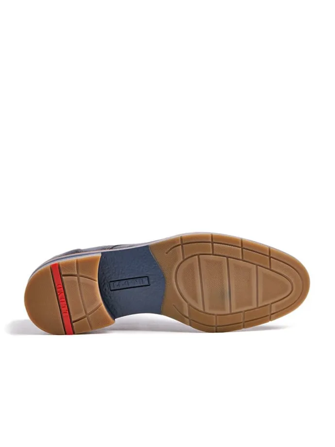 Leder-Schnürschuhe "Langston" in Grau