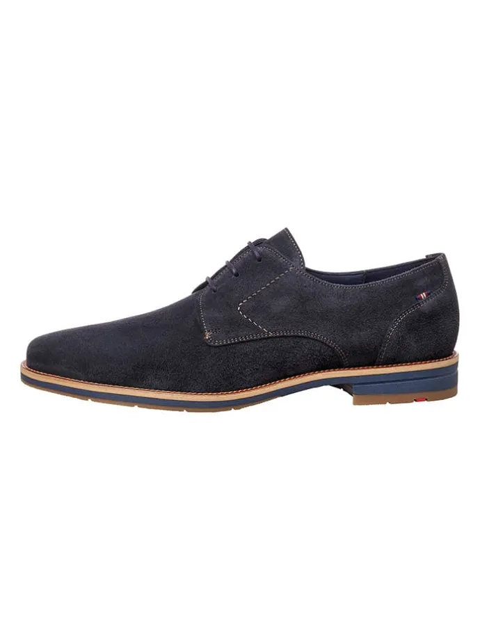 Leder-Schnürschuhe "Langston" in Grau