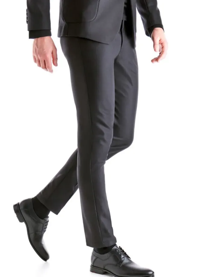 Leder-Schnürschuhe "Levin" in Schwarz