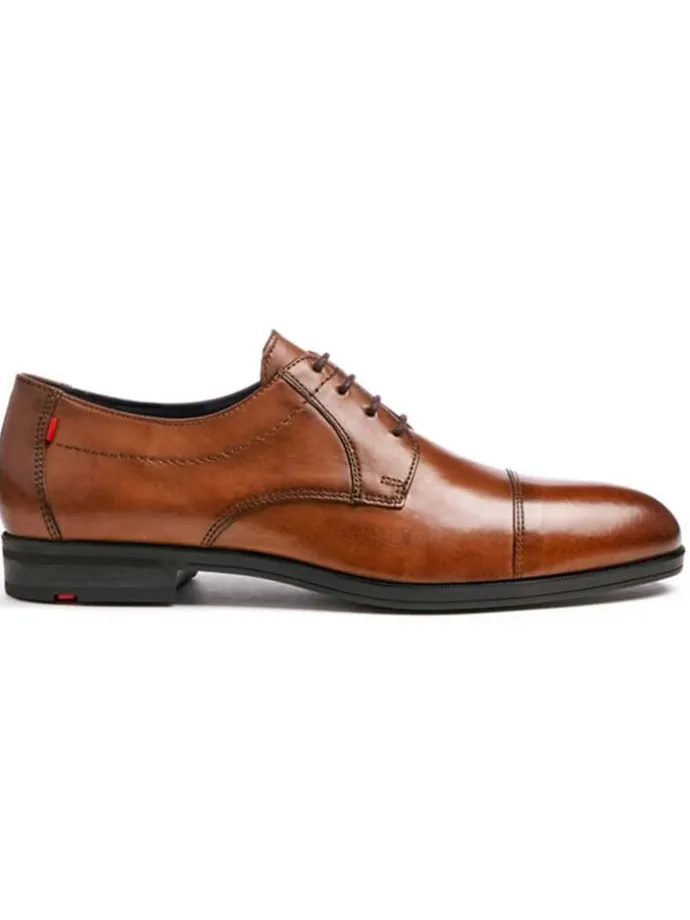 Leder-Schnürschuhe "Lias" in Hellbraun