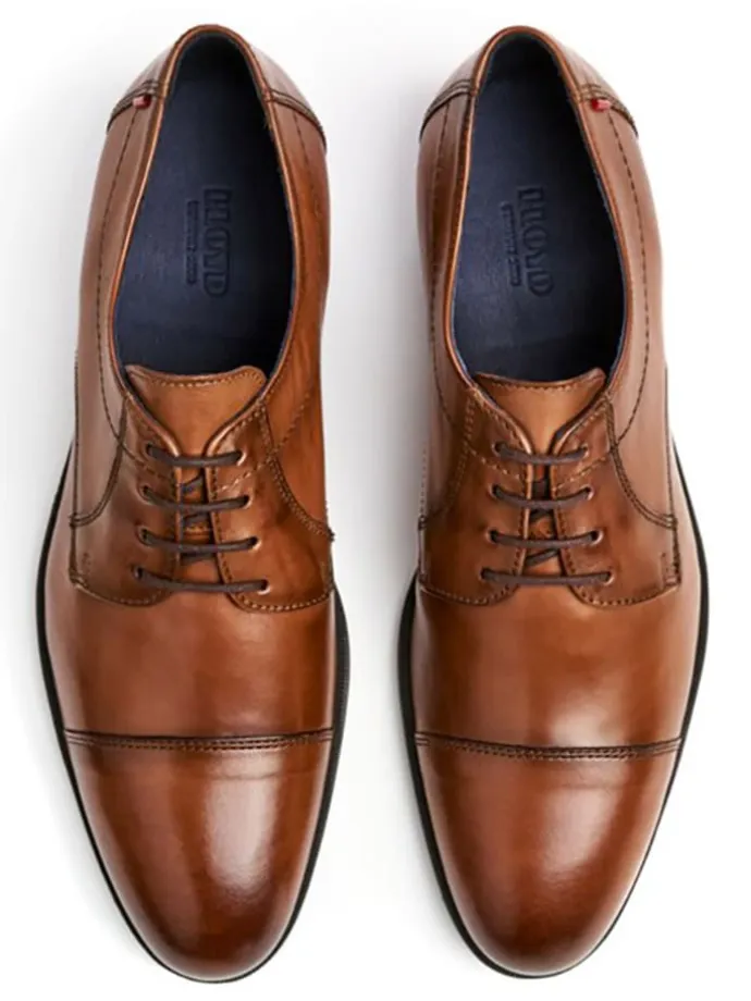 Leder-Schnürschuhe "Lias" in Hellbraun