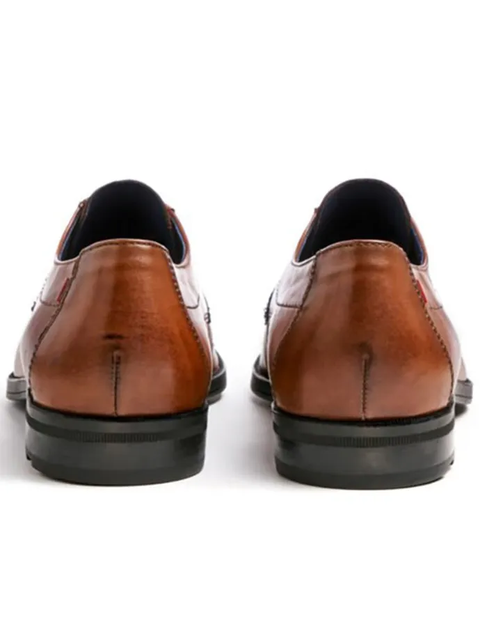 Leder-Schnürschuhe "Lias" in Hellbraun