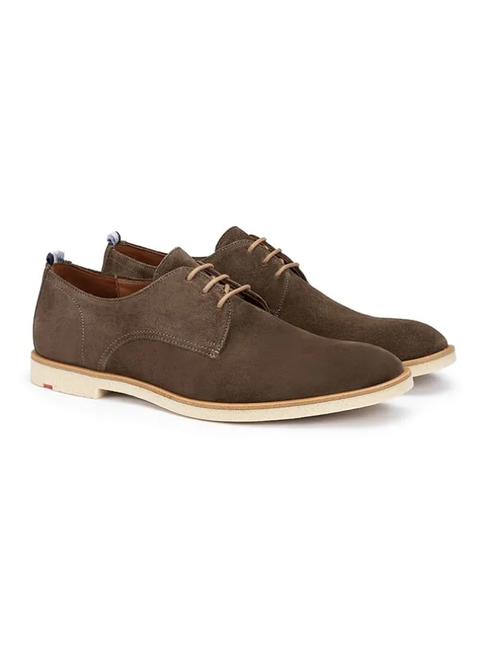 Leder-Schnürschuhe "Liman" in Taupe