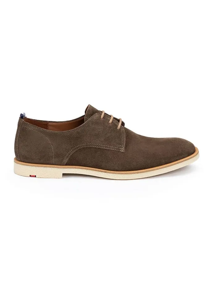 Leder-Schnürschuhe "Liman" in Taupe
