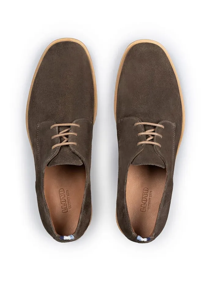 Leder-Schnürschuhe "Liman" in Taupe