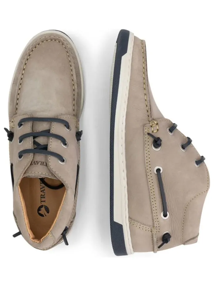 Leder-Schnürschuhe "Maenporth" in Taupe