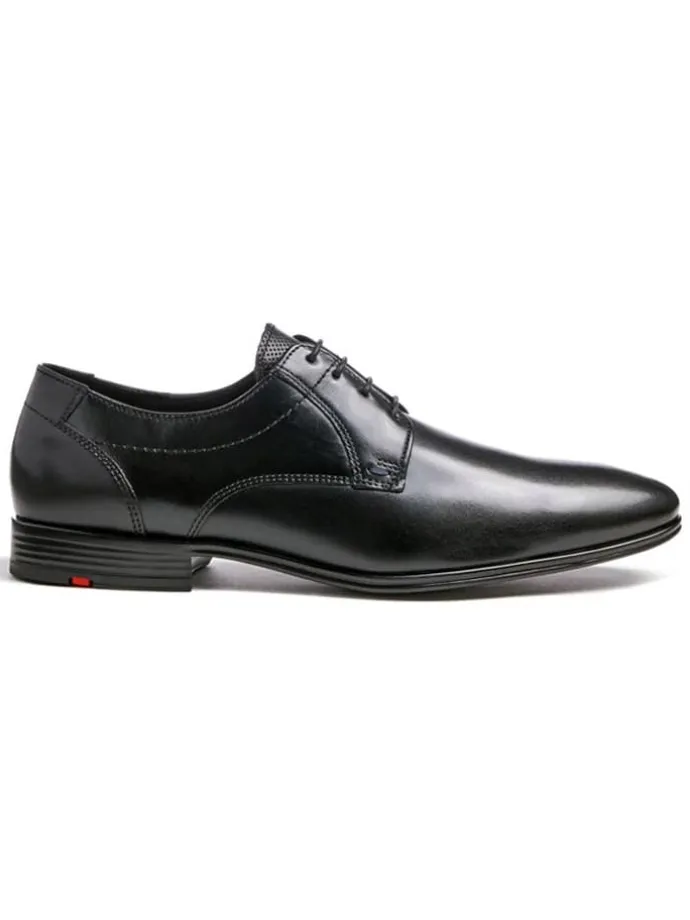 Leder-Schnürschuhe "Osmond" in Schwarz