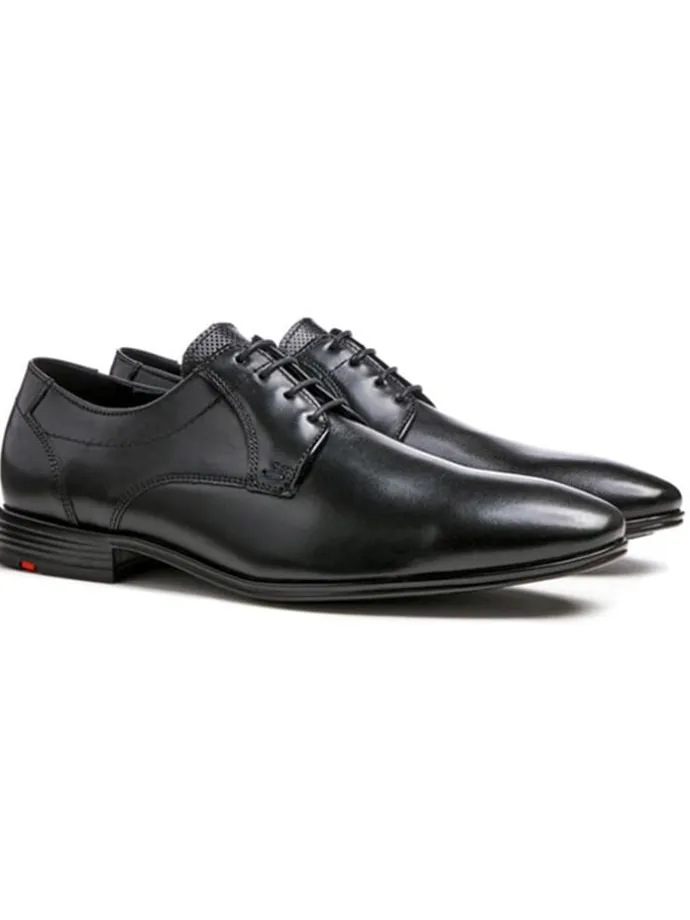 Leder-Schnürschuhe "Osmond" in Schwarz