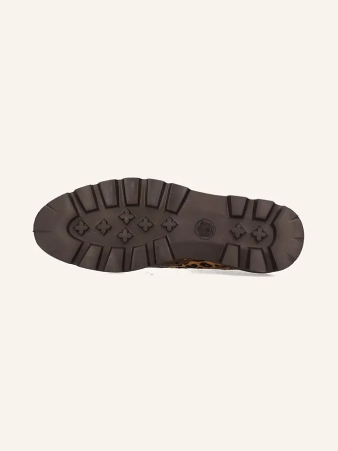 Leder-Schnürschuhe "Selina 84" in Hellbraun