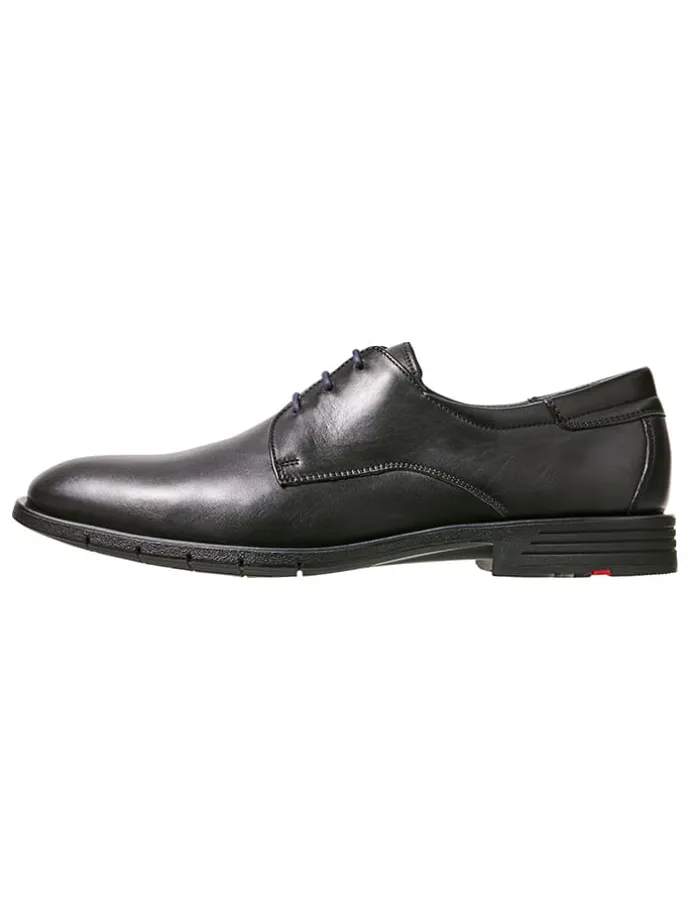 Leder-Schnürschuhe "Tambo" in Schwarz