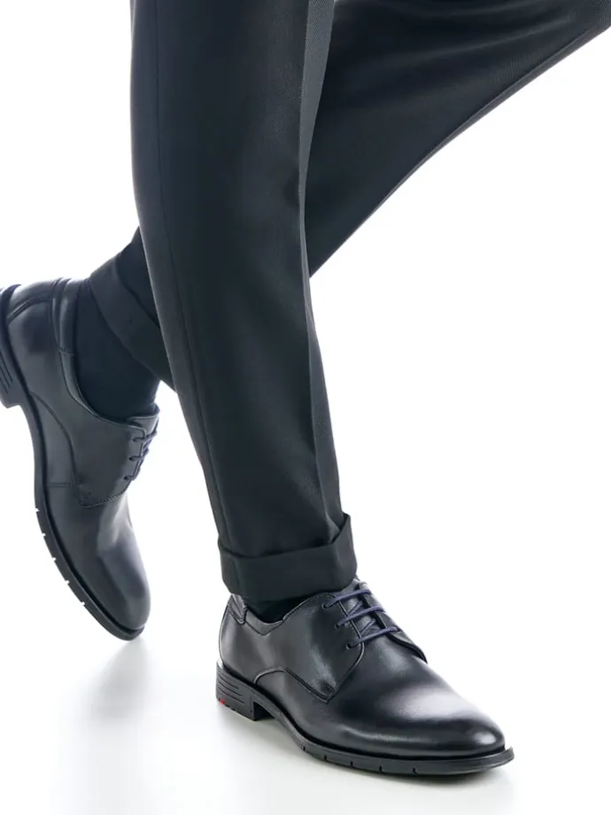 Leder-Schnürschuhe "Tambo" in Schwarz