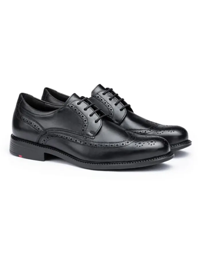 Leder-Schnürschuhe "Tampico" in Schwarz