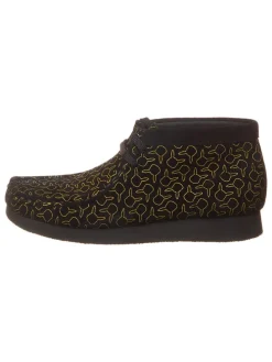 Leder-Schnürschuhe "Wallabee Go" in Schwarz