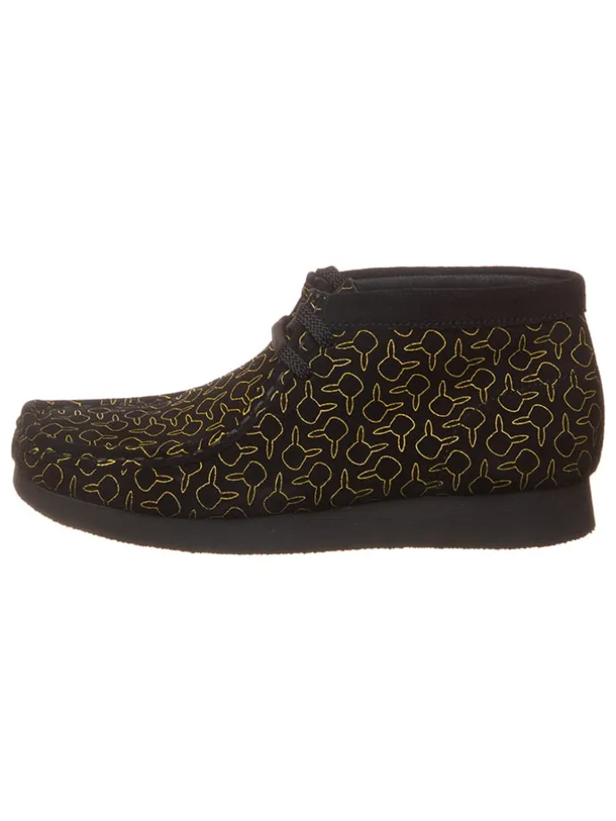 Leder-Schnürschuhe "Wallabee Go" in Schwarz