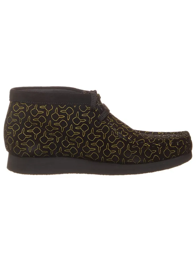 Leder-Schnürschuhe "Wallabee Go" in Schwarz