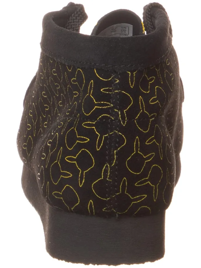 Leder-Schnürschuhe "Wallabee Go" in Schwarz