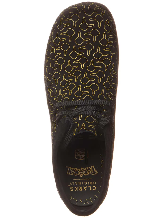 Leder-Schnürschuhe "Wallabee Go" in Schwarz