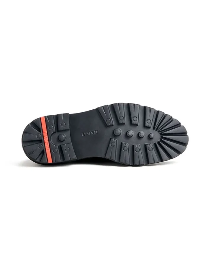 Leder-Schnürschuhe "Xaver" in Schwarz