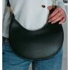 Leder-Schultertasche "Bruna" in Dunkelgrün - (B)25 x (H)15 x (T)8,5 cm