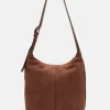 Leder-Schultertasche "Demi" in Hellbraun - (B)31 x (H)30 x (T)11 cm
