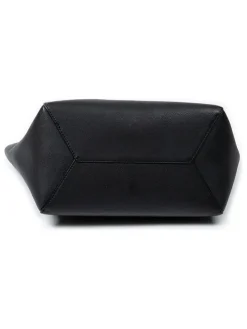 Leder-Schultertasche in Schwarz - (B)41 x (H)28 x (T)15 cm