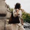 Leder-Schultertasche "Maldives" in Hellbraun - (B)44 x (H)38.5cm