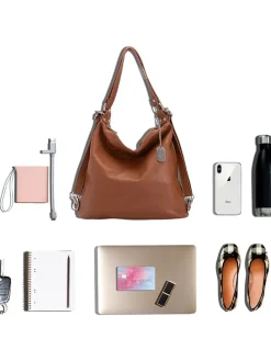 Leder-Schultertasche 