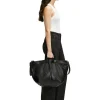 Leder-Shopper in Schwarz - (B)47 x (H)34 x (T)18 cm