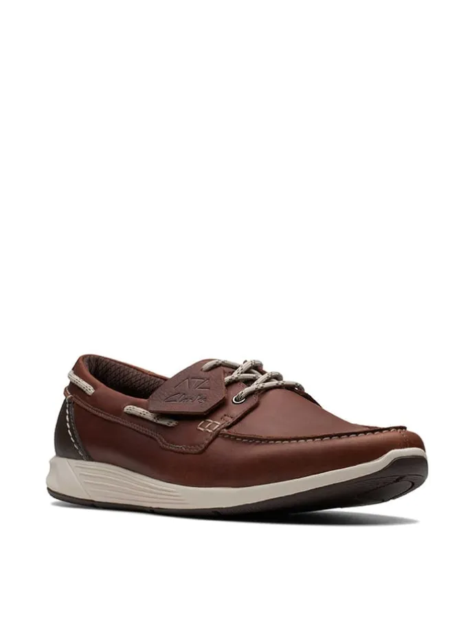 Leder-Slipper "ATL Sail Go" in Braun