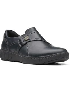 Leder-Slipper "Caroline Pearl" in Schwarz