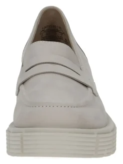 Leder-Slipper in Creme