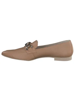 Leder-Slipper  in Hellbraun