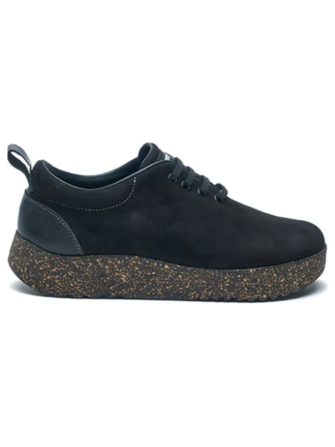Leder-Slipper in Schwarz