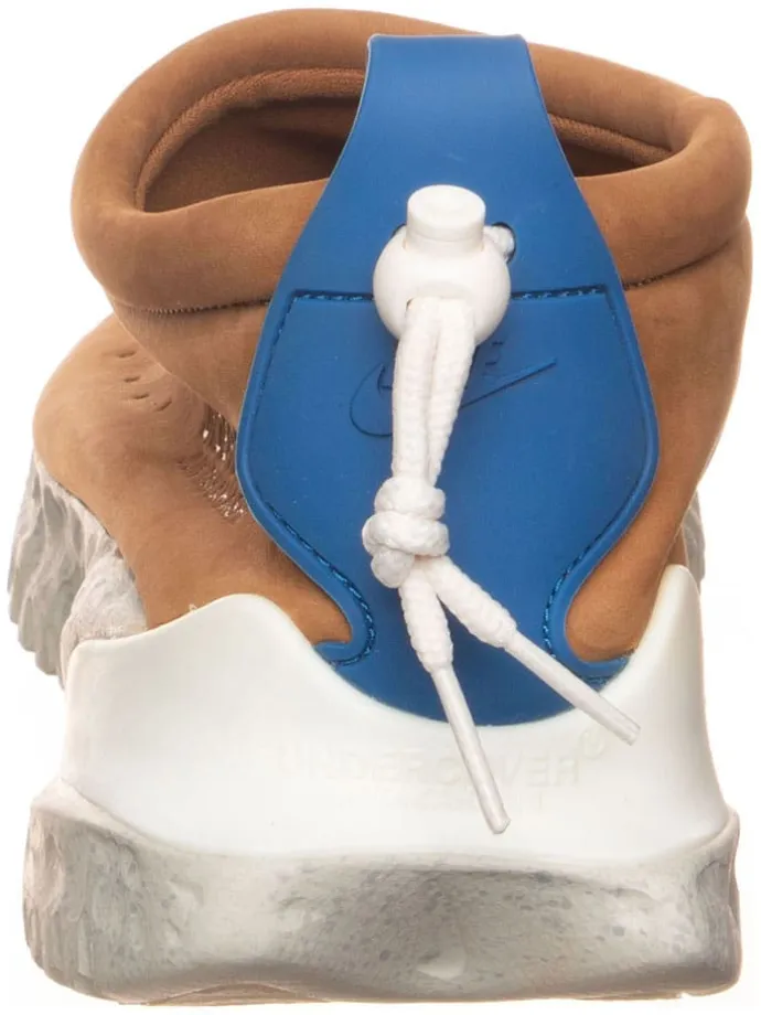 Leder-Slipper "Nike X Undercover Moc Flow" in Hellbraun/ Blau