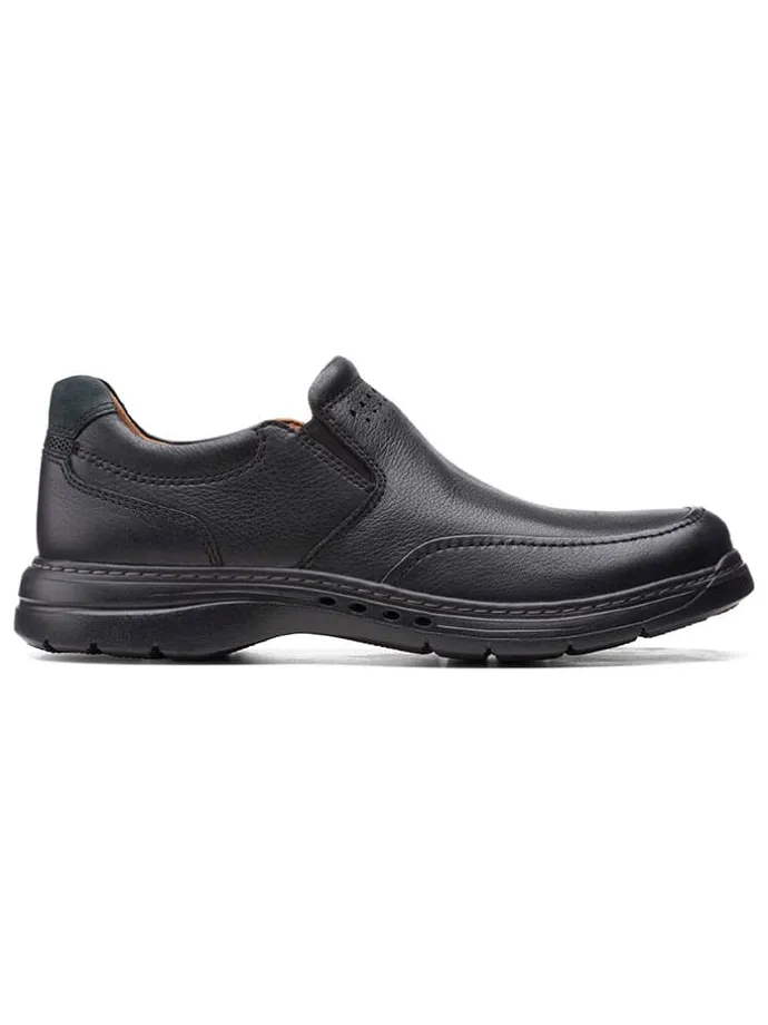 Leder-Slipper "Un Brawley" in Schwarz