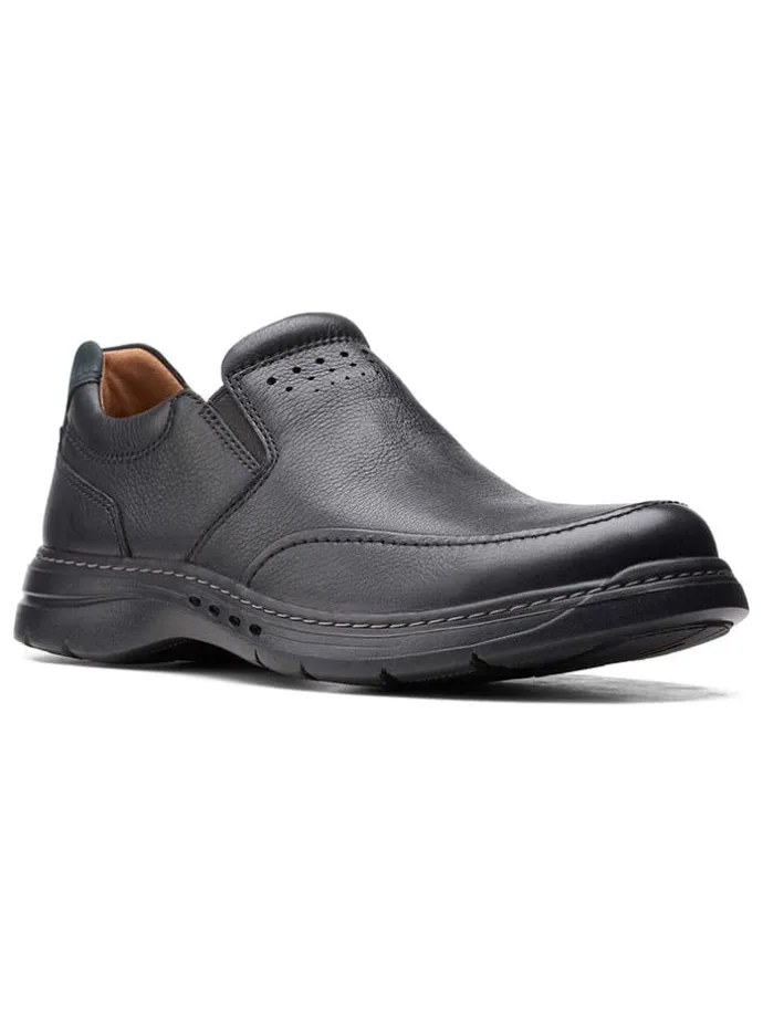 Leder-Slipper "Un Brawley" in Schwarz