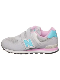 Leder-Sneakers "574" in Grau