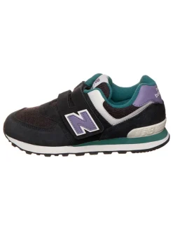 Leder-Sneakers "574" in Schwarz