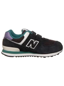 Leder-Sneakers "574" in Schwarz