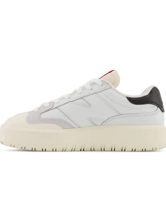 Leder-Sneakers "302" in Weiß