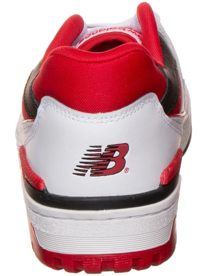 Leder-Sneakers "550" in Weiß/ Rot