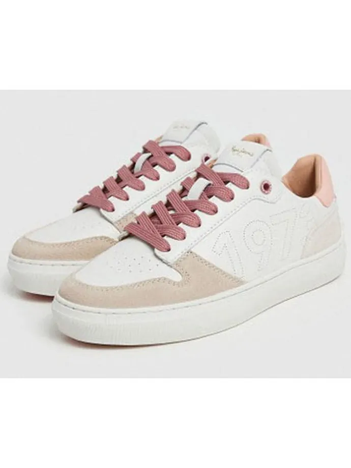 Leder-Sneakers "Camden Seal" in Weiß/ Beige